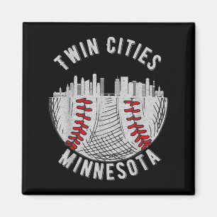 Imã Gêmeas Cidades Minnesota Mn Beisebol Skyline St