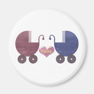 Imã Gêmeos do bebê do menino e da menina, design da