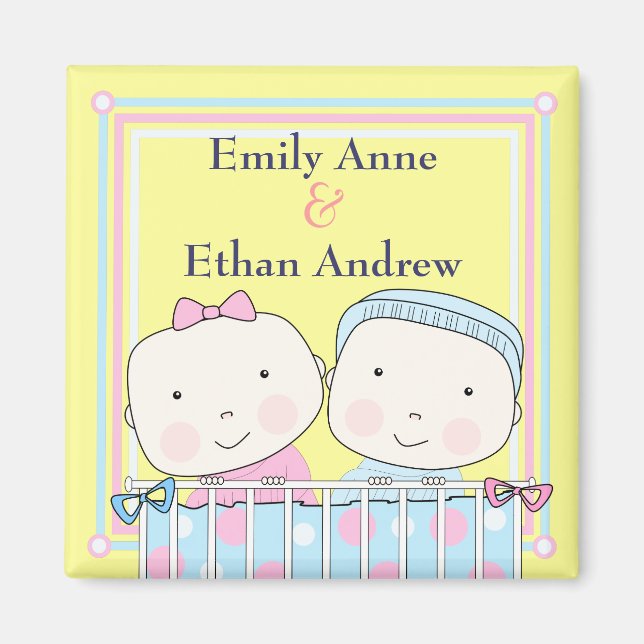 Imã Gêmeos em Cribo, Rapariga e Menino (Frente)