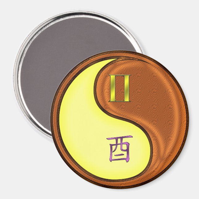 Imã Gêmeos & Galo de Madeira (Front/Back)