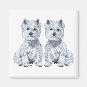Imã Gêmeos West Highland White Terrier