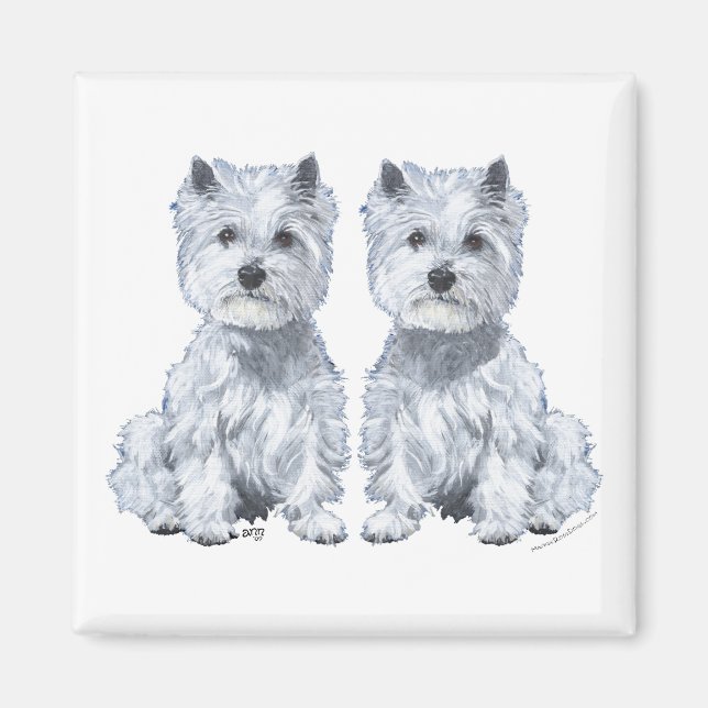 Imã Gêmeos West Highland White Terrier (Frente)