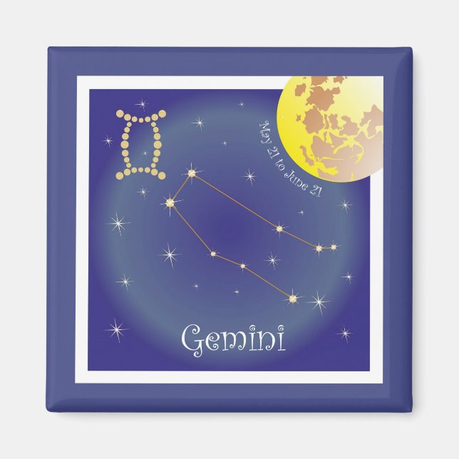 Imã Gemini de 21 de maio a 21 de junho (Frente)