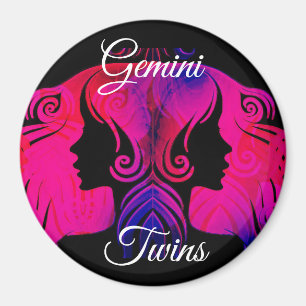 Imã Gemini Gêmeos - Símbolo Horoscópio Zodíaco Mag