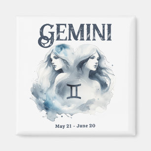 Imã Gemini Gêmeos Símbolo Zodíaco Data de Nascimento P