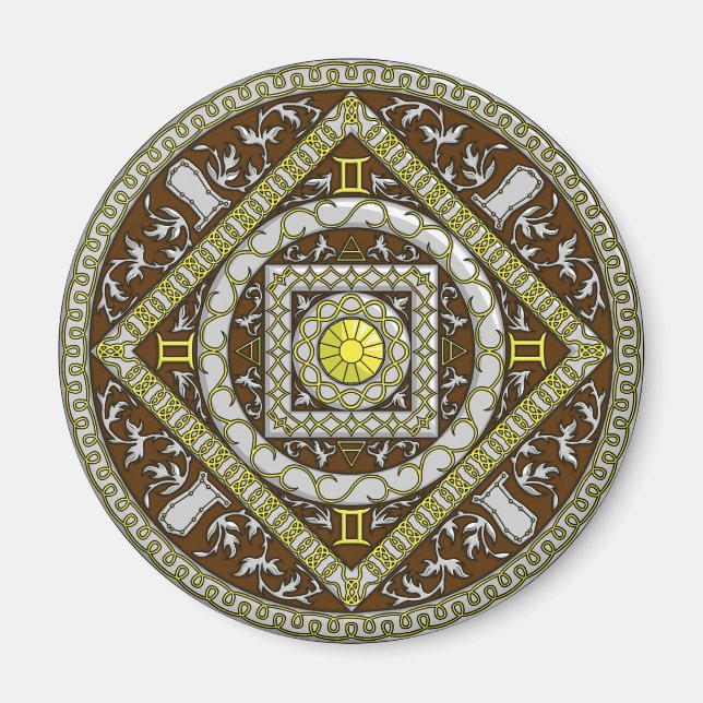 Imã Gemini Mandala Magnet (Frente)