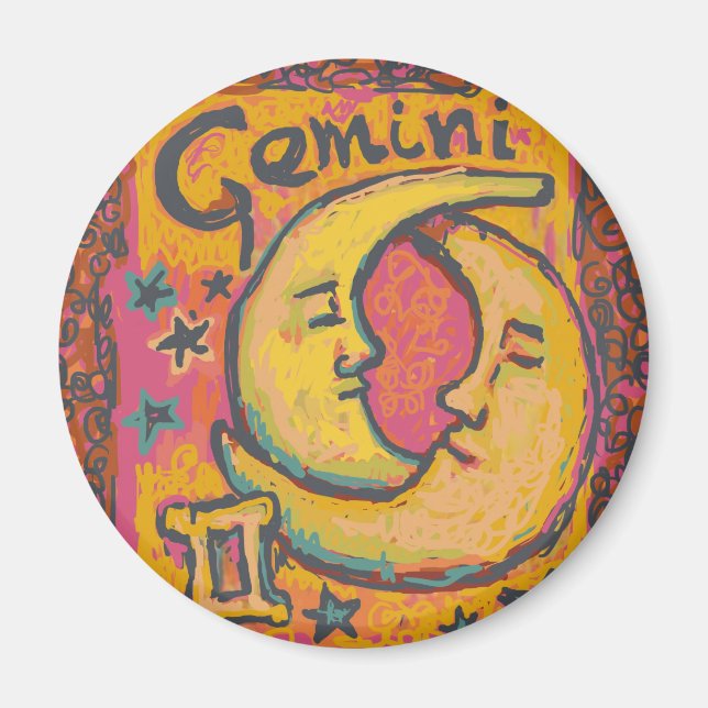 Imã Gemini, produtos de astrologia personalizáveis (Frente)