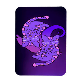 Ímã Gemini Roxo Personalizável Magn Neon Kittens