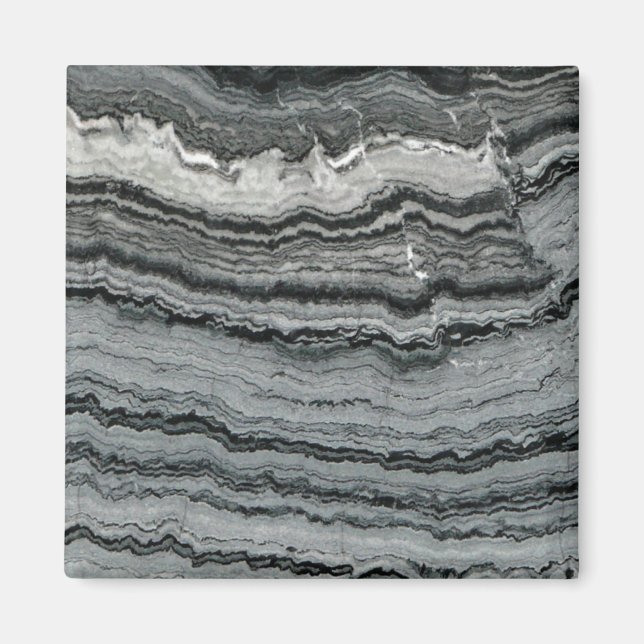 Imã Gemstone Black White Lace Gagle Marble (Frente)