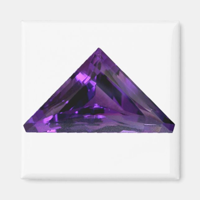 Imã Gemstone do Triângulo Ametista Roxo (Frente)