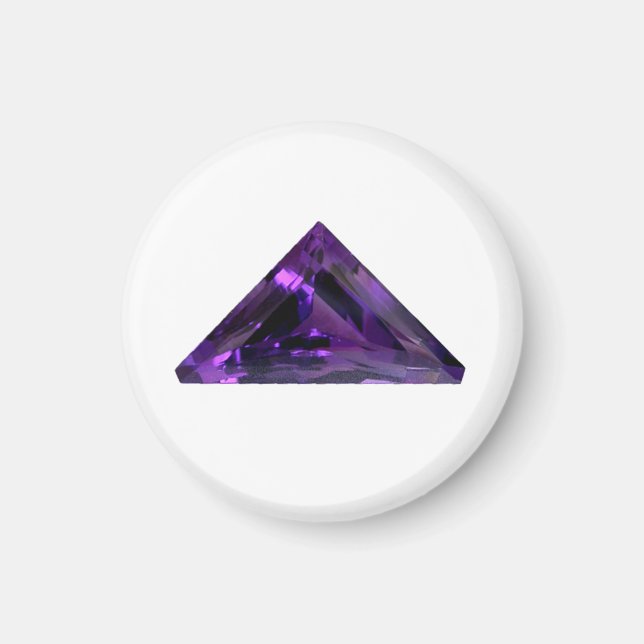 Imã Gemstone do Triângulo Ametista Roxo (Frente)
