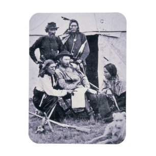 Ímã General George A. Custer (1839-76) com seu indiano