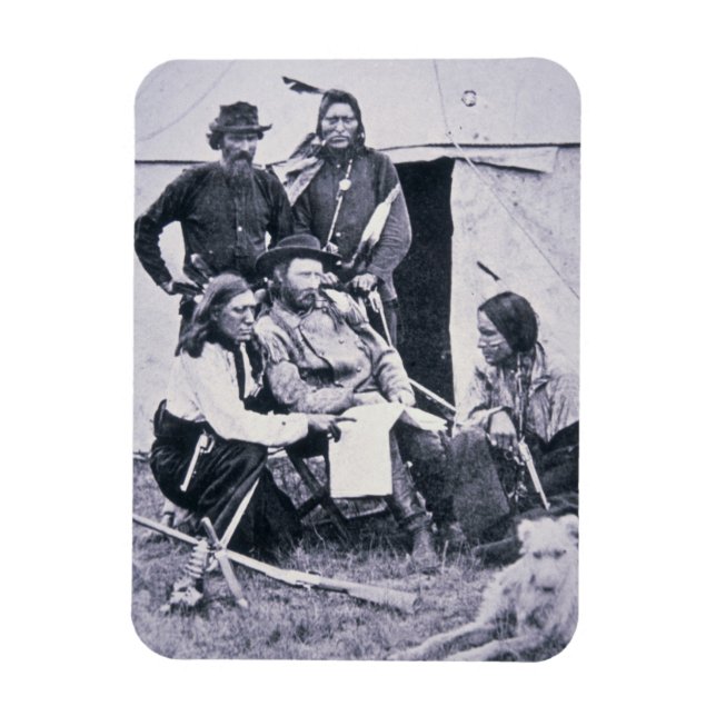 Ímã General George A. Custer (1839-76) com seu índio (Vertical)