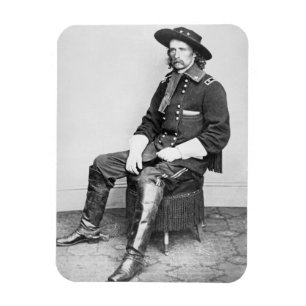 Ímã General George A. Custer (foto de b/w)