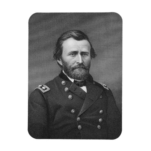 Ímã General Ulysses Simpson Grant, gravado após um da (Vertical)