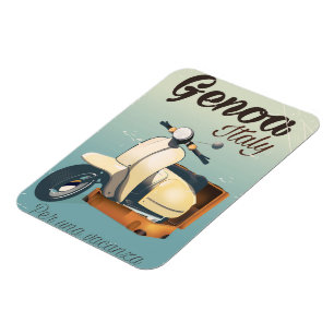 Ímã Genoa Italia para um poster vintage das férias