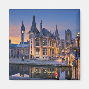 Imã Gent, Bélgica, pondo sol
