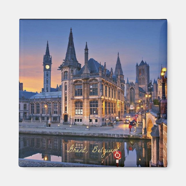 Imã Gent, Bélgica, pondo sol (Frente)