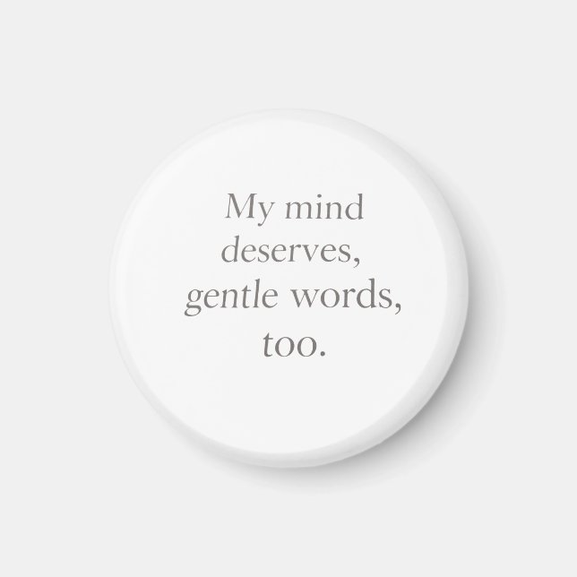 Imã Gentle Words Self-Care Quote  (Frente)