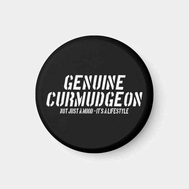 Imã Genuine Curmudgeon Apenas um humor É um estilo de  (Frente)