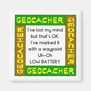 Imã Geocacher Perdeu A Mente Em Verde