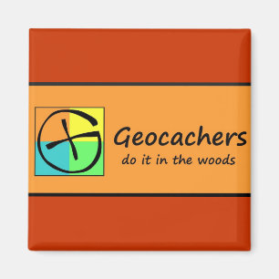 Imã Geocachers fá-lo nas madeiras