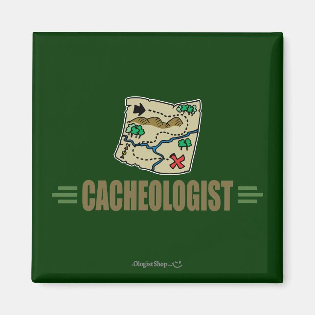 Imã Geocaching Humorístico (Frente)