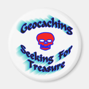 Imã Geocaching que procura para o tesouro