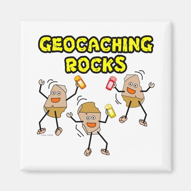 Imã Geocaching Rocks (Frente)