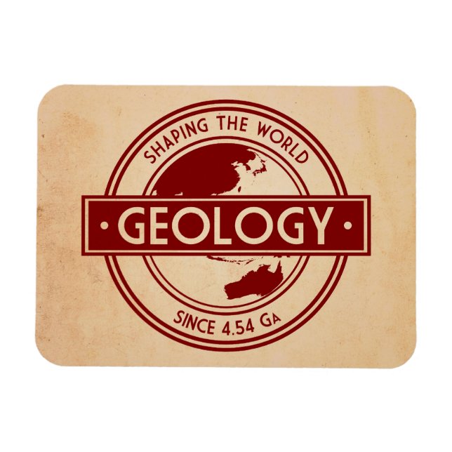 Ímã Geologia - Modelagem do Logotipo Mundial (Ásia/Aus (Horizontal)