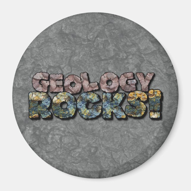 Imã Geologia Rocks! Humor de Ciência do Geek nerd (Frente)