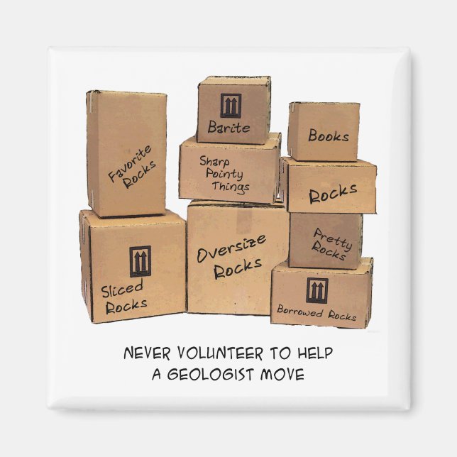 Imã Geólogo Movendo Magneta Humor (Frente)