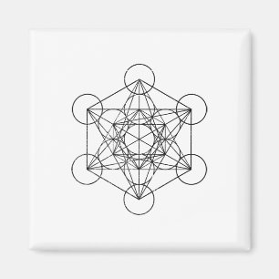 Imã Geometria Sagrada Cubo de Metatron Psicodélico Vin