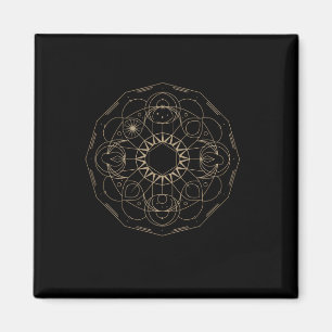 Imã Geometria Sagrada Cubo de Metatron Yoga Espiritual