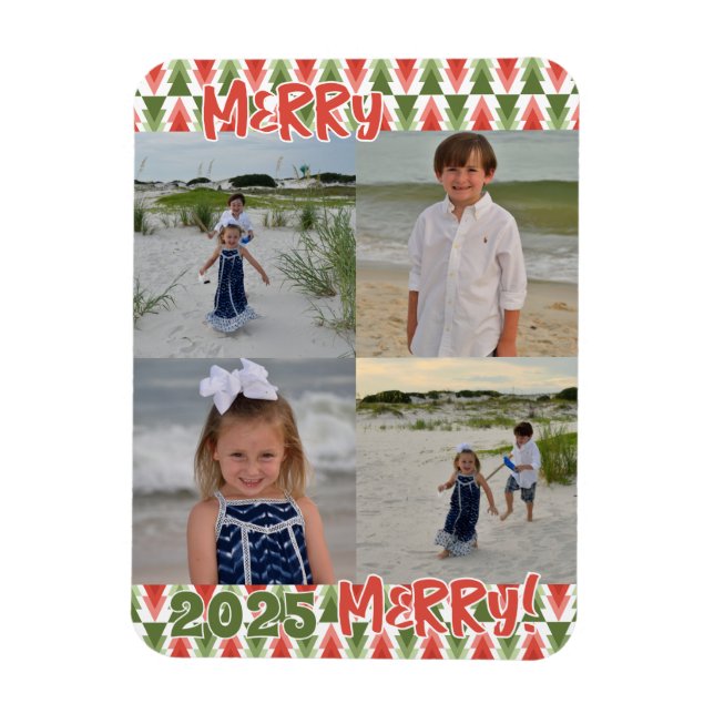 Ímã Geometric Christmas Tree Grove (Vertical)