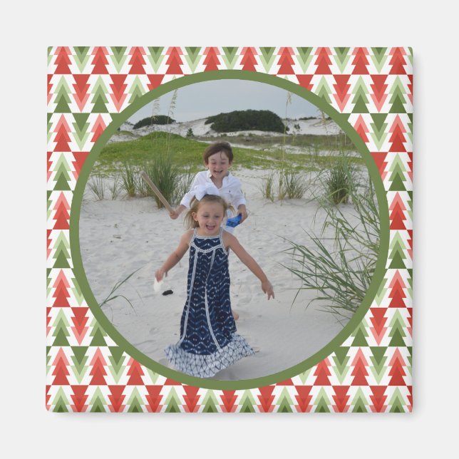 Imã Geometric Christmas Tree Grove (Frente)