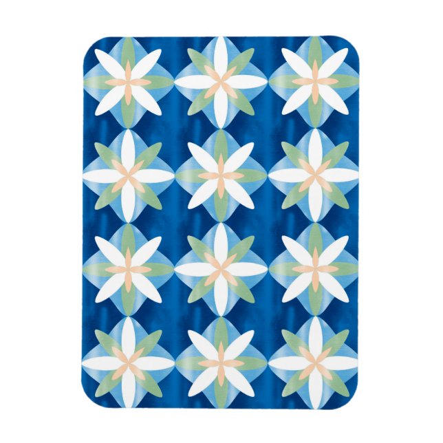Ímã Geometric diamond flowers (Vertical)