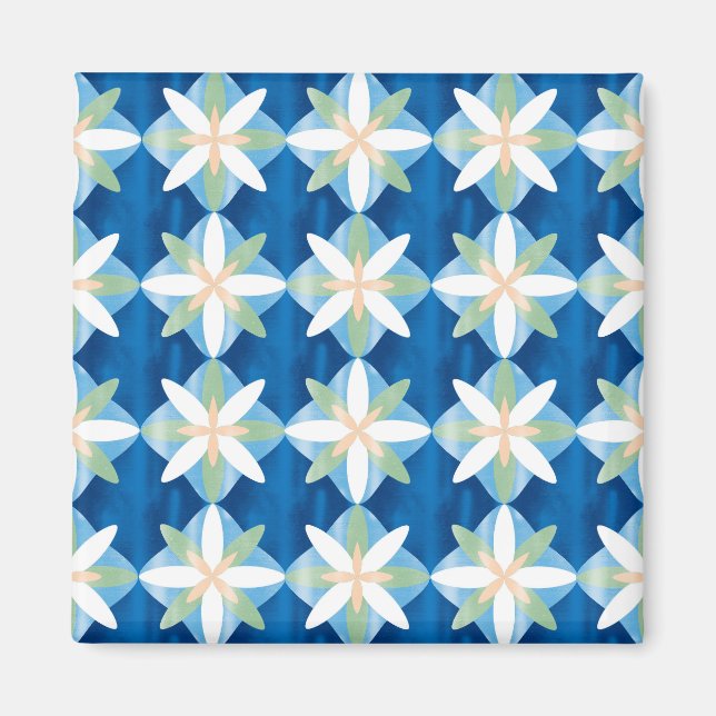 Imã Geometric diamond flowers (Frente)