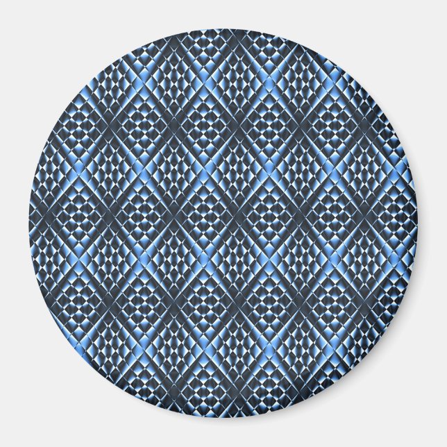 Imã Geometricamente Azul. (Frente)