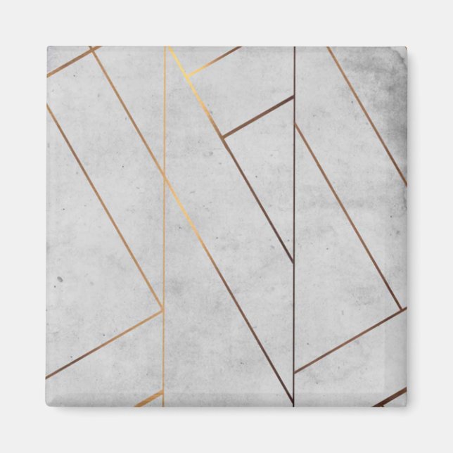 Imã Geométrico Dourado das Cinzas Peronalizadas (Frente)