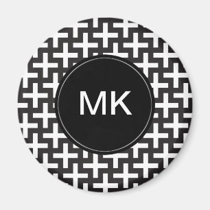 Imã Geométrico preto e branco