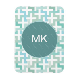 Ímã Geométrico verde de Seafoam