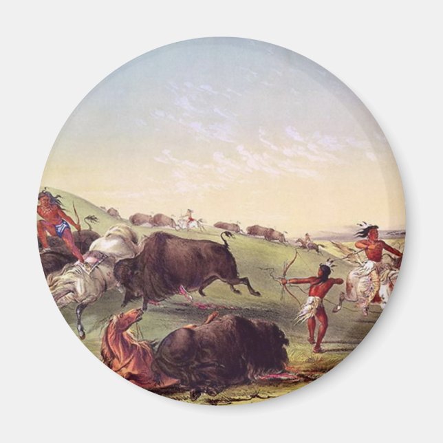 Imã George Catlin - Buffalo Hunt (Frente)