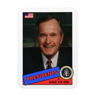 Ímã George H.W. Bush Baseball Card
