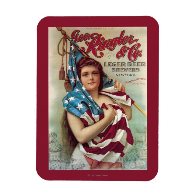 Ímã George Ringler & CO. Cerveja Poster (Vertical)