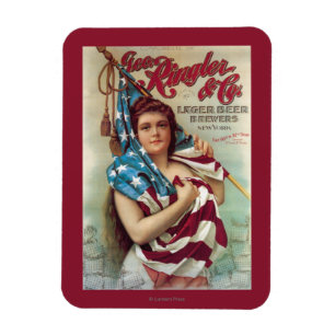 Ímã George Ringler & de cerveja do CO. poster