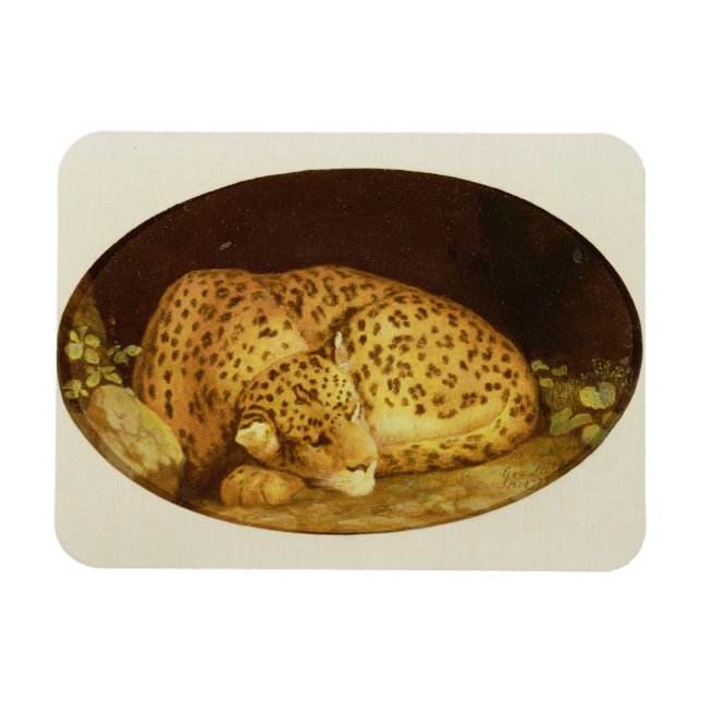 Ímã George Stubbs | Leopardo dormente, 1777 (esmalte l (Horizontal)