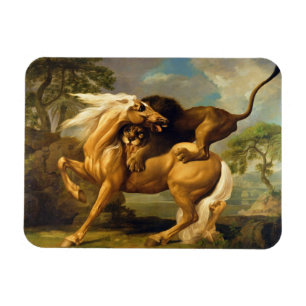 Ímã George Stubbs um leão que ataca um cavalo,