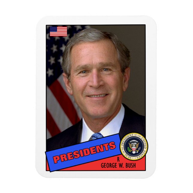 Ímã George W. Bush Baseball Card (Vertical)
