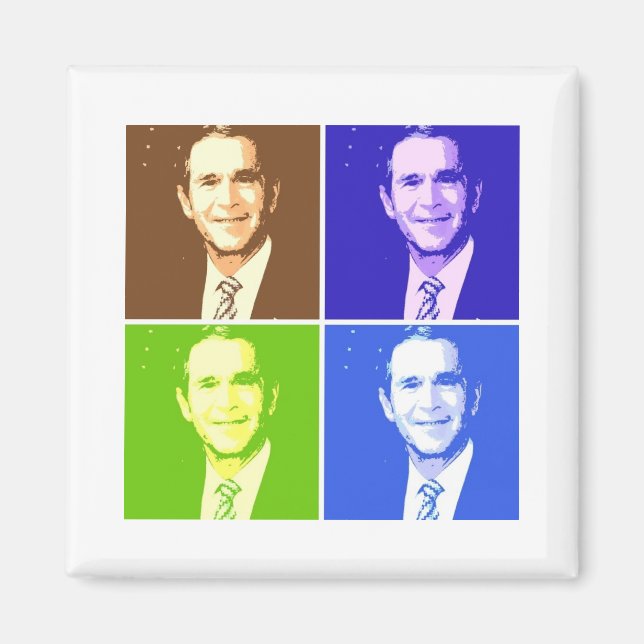 Imã George W Bush Pop Art (Frente)